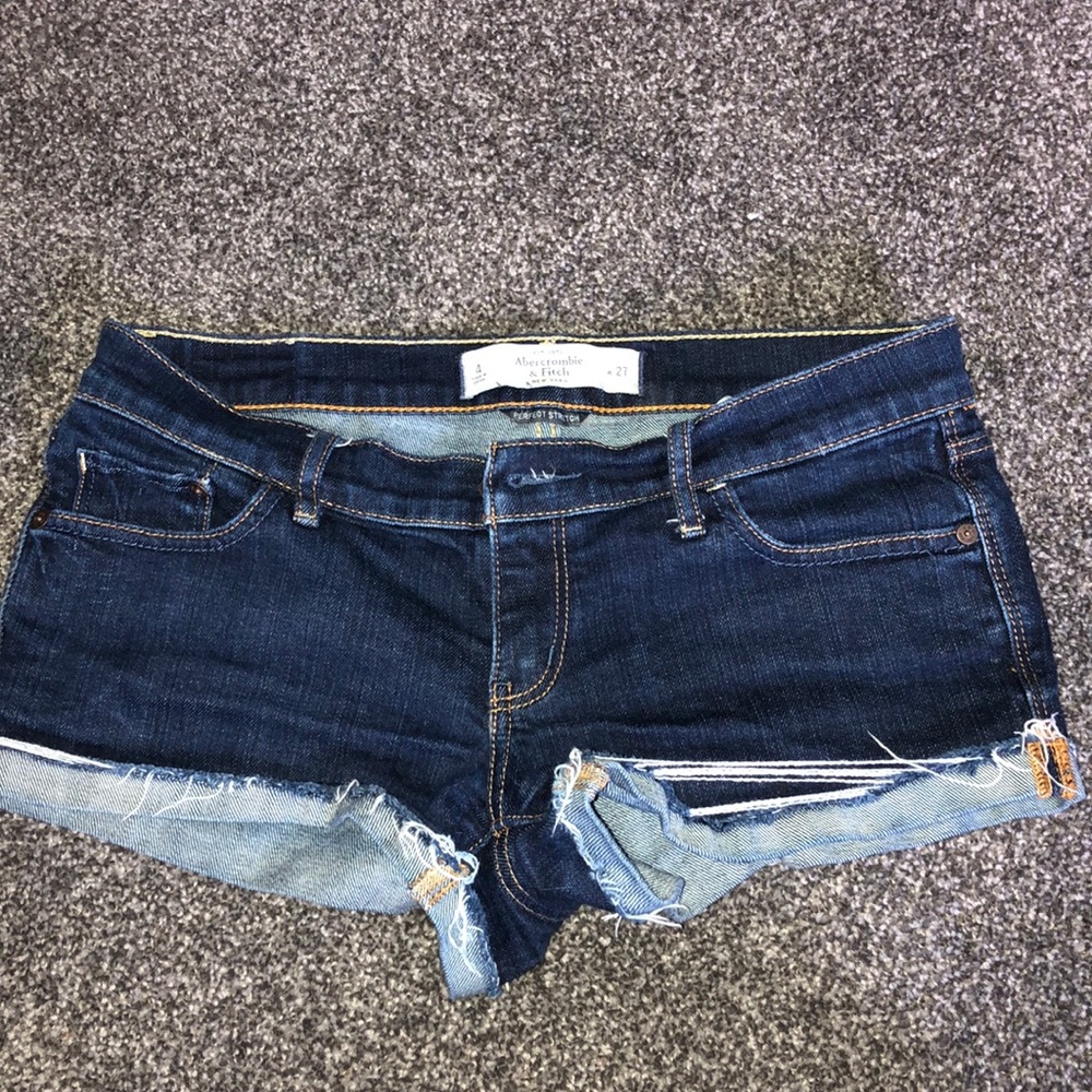 Abercrombie & Fitch Jean Shorts Dark Blue